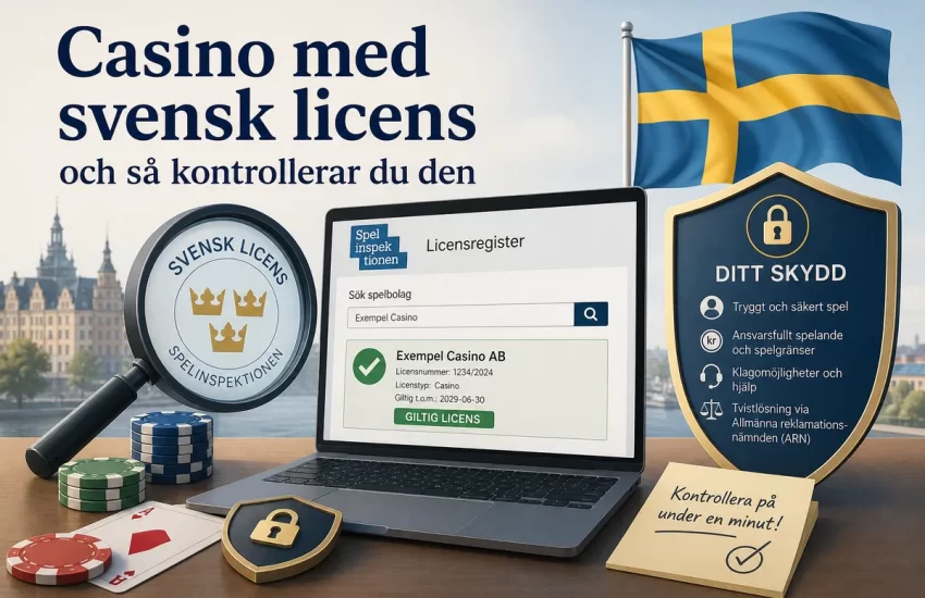 Casino med svensk licens och så kontrollerar du den