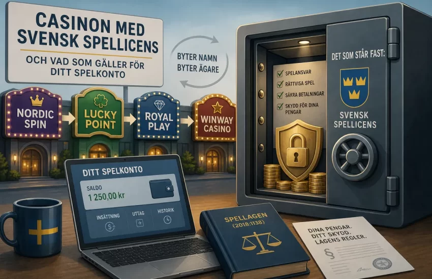 Casinon med svensk spellicens och vad som gäller för ditt spelkonto