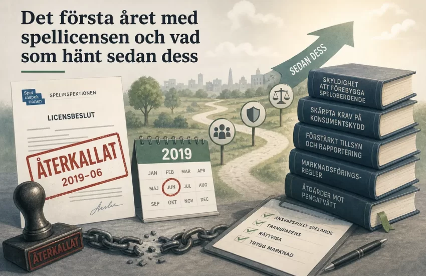 Det första året med spellicensen och vad som hänt sedan dess